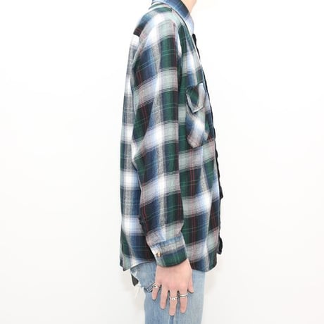 80's SAUGATUCK Plaid Acrylic Shirt