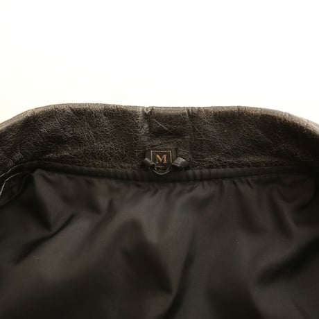 Black Rib Leather Jacket