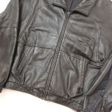 Black Lamb Leather Jacket Loose Silhouette