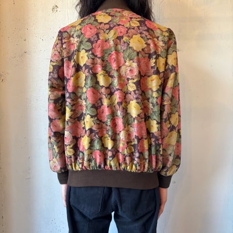 Flower Patterned Zip Jacket