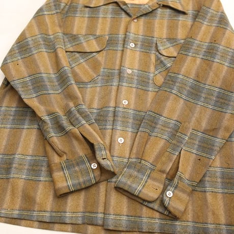 70s Wool Plaid Loop Shirt