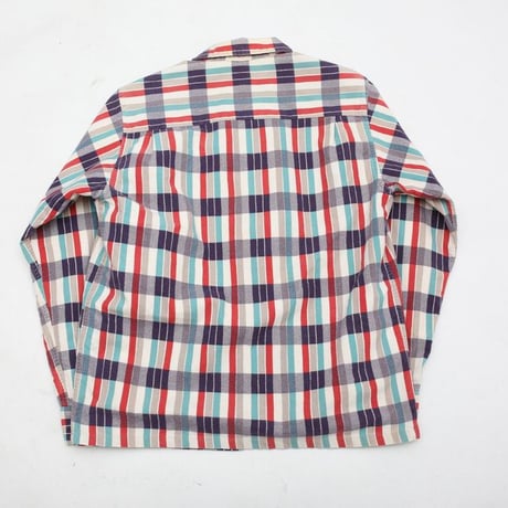 Plaid Print Flannel Open Collared Shirt