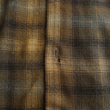 60s "Sportsman" Wool Plaid Loop Shirt