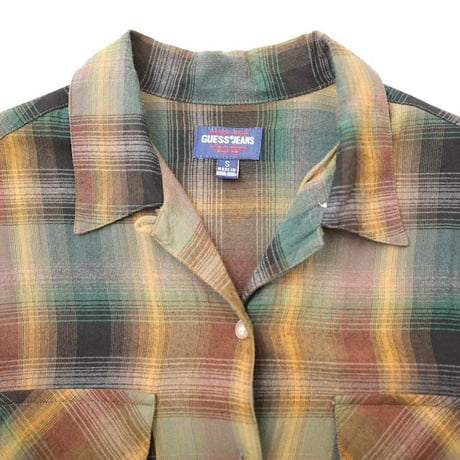 80's Guess Rayon Ombre Check Shirt