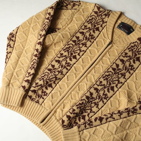 Zip Up Wool Cardigan