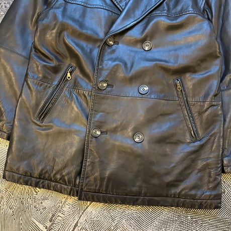 Double Breasted Leather Coat