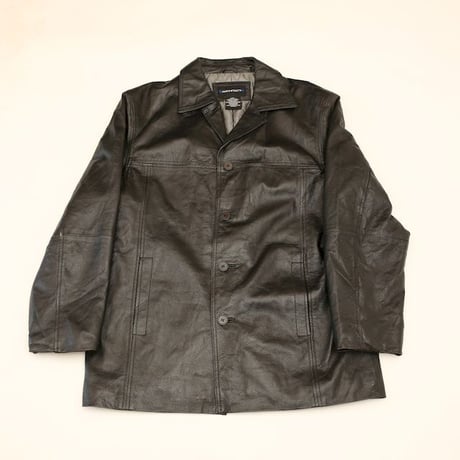 Black Leather Half Coat
