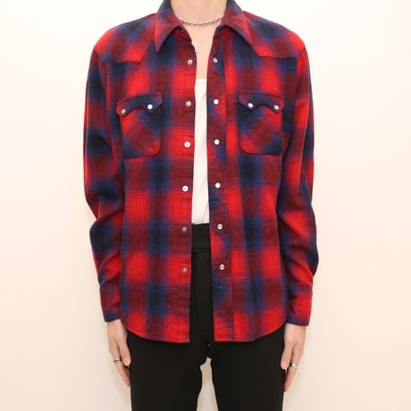 Brittania Ombre Checked Wool Western L/S Shirt