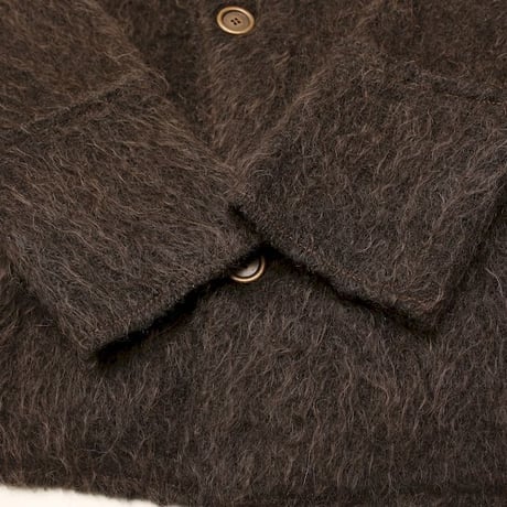 Kid Mohair Blend Knit Coat Made in Italy