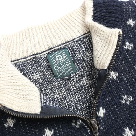 Half Zip Wool Knit Sweater