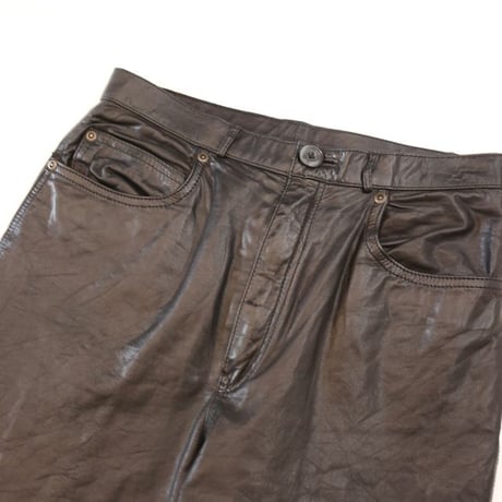 Wilsons Black Leather Pants Slim Fit