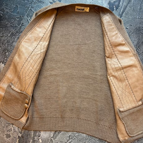 Tundra Suede × Wool Knit Cardigan MADE IN CANADA