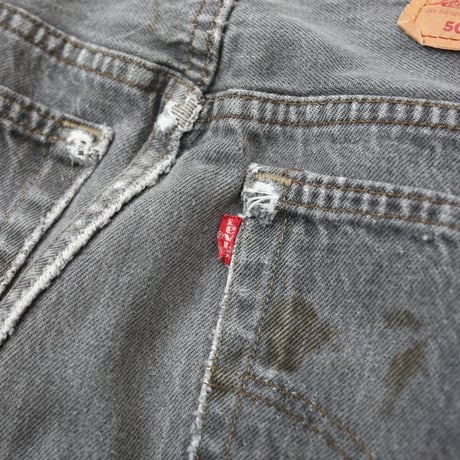 90s Levi's 501 "Yarn-dyed" Black Denim Pants