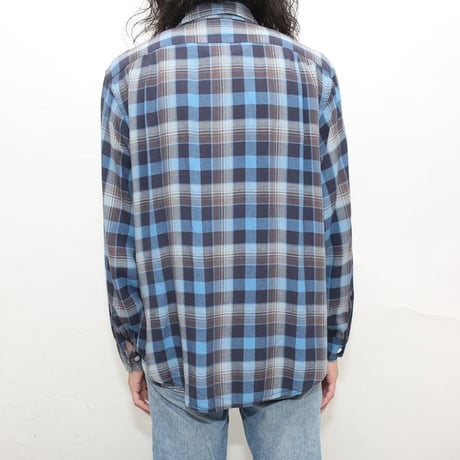 60s Open Collar Rayon Shirt