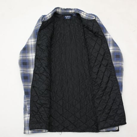 Ombre Plaid Quilting Lined Shirt