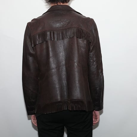 Vintage Fringe Leather Jacket