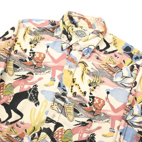 90's Shadow Boxer Cotton Printed Flannel Shirt MADE IN USA