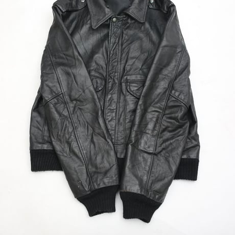 Ralph Lauren Flight Leather Jacket "All Black "
