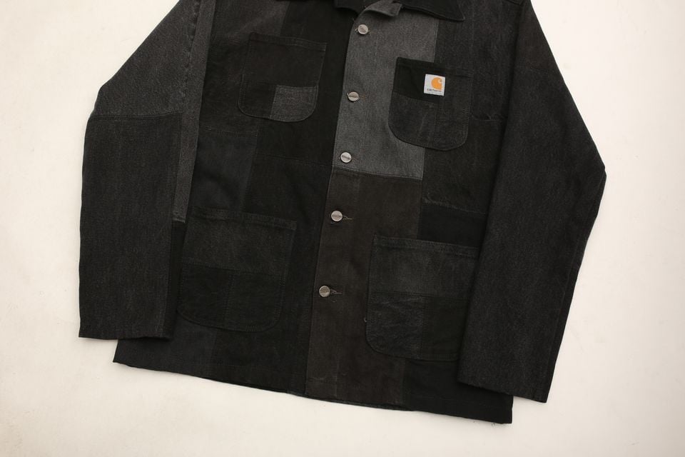 Carhartt Patchwork Remake Black Denim Jacket |