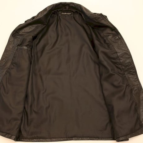 Black Leather Half Coat