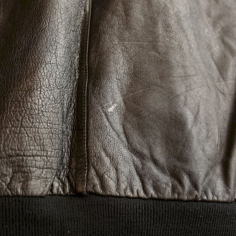 Rib Leather Jacket