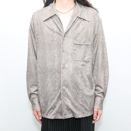 70's Open Collared Polyester Shirt