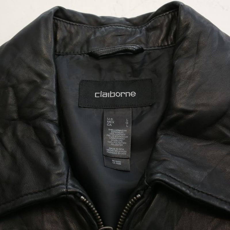 claiborne レザージャケット スイングトップ ラムレザー 90s 【公式通販】