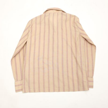 Open Collar Stripe Shirt