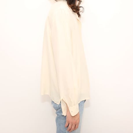 Open Collar Silk L/S Shirt