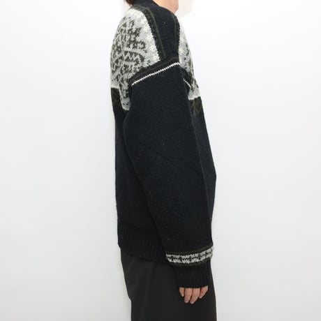 Nordic Pattern Wool Knit Sweater