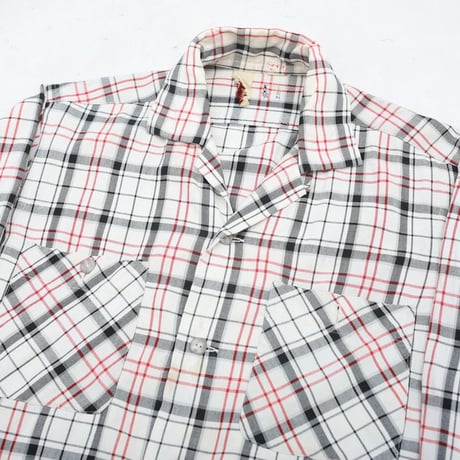 50s Open Collar Gabardine Shirt