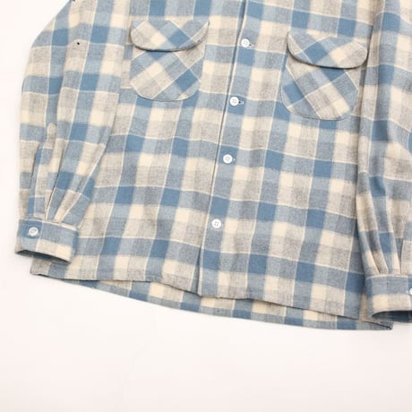 60s Wool Plaid Loop Shirt