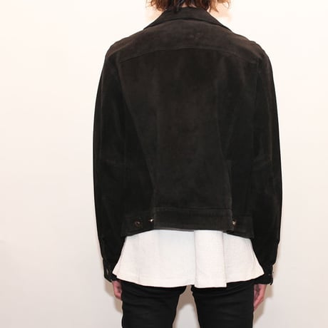 Black Suede Trucker Jacket