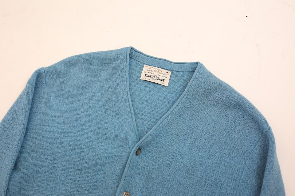 70's Arnold Palmer Alpaca × Wool Knit Cardigan