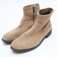 Suede Leather Zip Up Boots