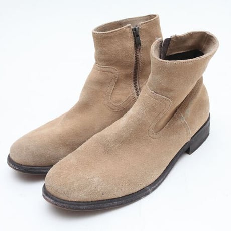 Suede Leather Zip Up Boots