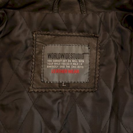 Rib Leather Jacket