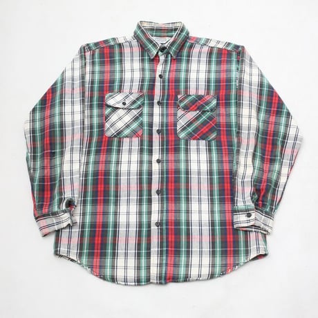 70's Five Brother Cotton Heavy Flannel Plaid L/S Shirt