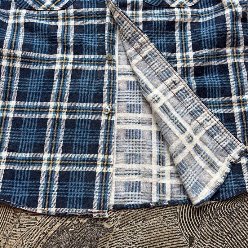 70s Sears Print Flannel Plaid Shirt | Strato