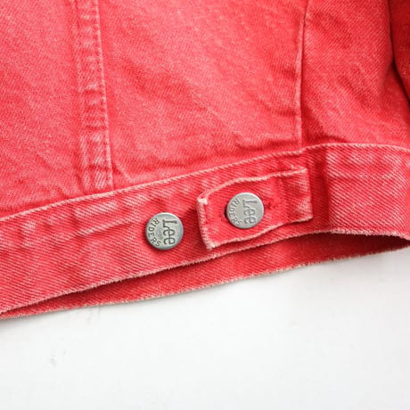 80's Lee Denim Jacket Fade Red