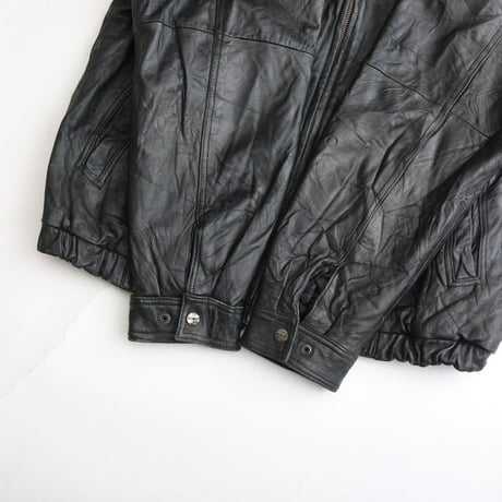 Black Leather Jacket Loose Silhouette