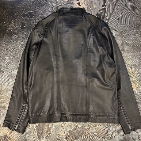 Double Zip Black Leather Jacket