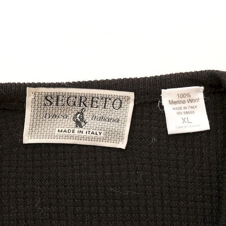 Merino Wool Black Knit Cardigan MADE IN ITALY