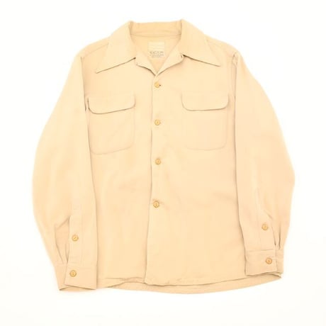 40's Forstmann Open Collared Wool L/S Shirt