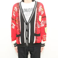 80-90s No! The Jeans Revolt Design Knit Cardigan