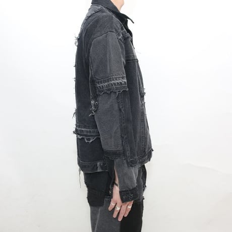 Levi's Patchwork Remake Black Denim Jacket