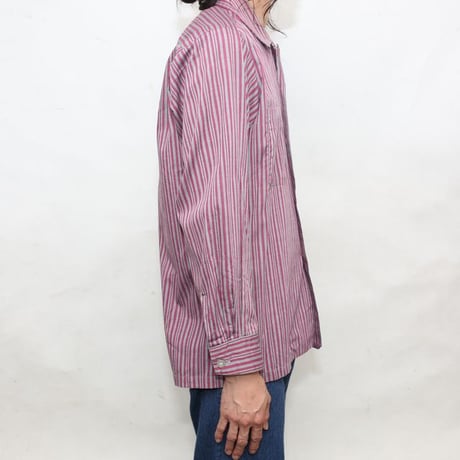 Open Collar Stripe Shirt
