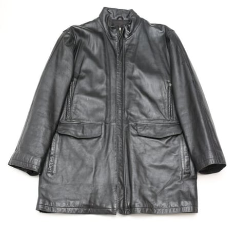 Black Lamb Leather Coat