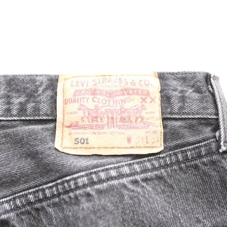 90's Levi's 501 Black Denim Pants MADE IN FRANCE