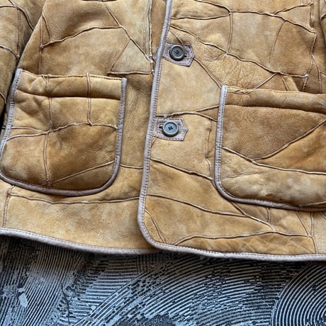 Patchwork Mouton Jacket